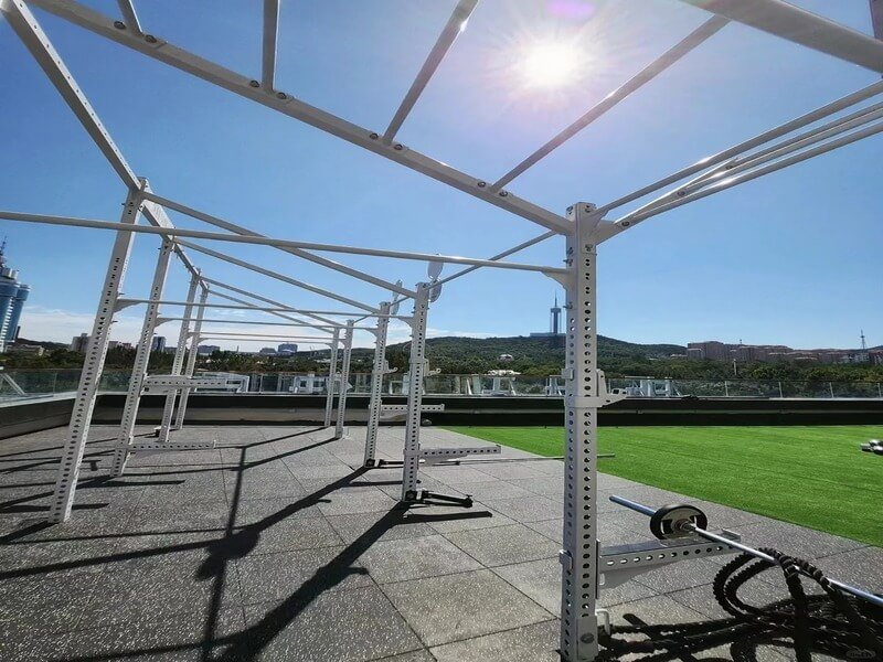 Durable gym turf for high traffic fitness areas